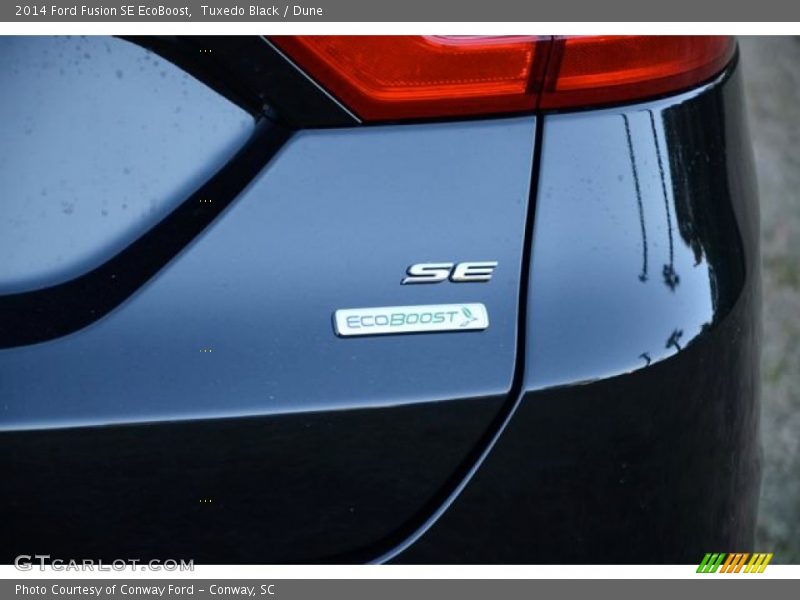 Tuxedo Black / Dune 2014 Ford Fusion SE EcoBoost