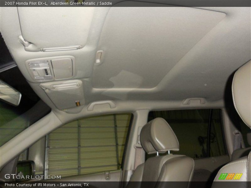 Aberdeen Green Metallic / Saddle 2007 Honda Pilot EX-L