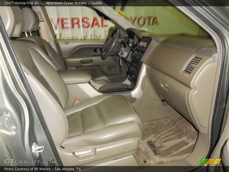 Aberdeen Green Metallic / Saddle 2007 Honda Pilot EX-L