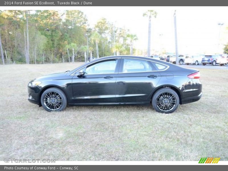 Tuxedo Black / Dune 2014 Ford Fusion SE EcoBoost
