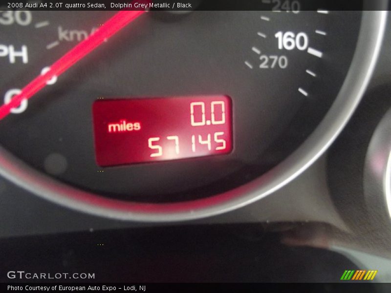 Dolphin Grey Metallic / Black 2008 Audi A4 2.0T quattro Sedan
