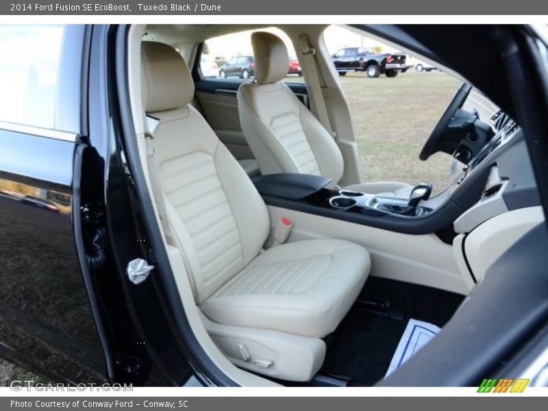 Tuxedo Black / Dune 2014 Ford Fusion SE EcoBoost