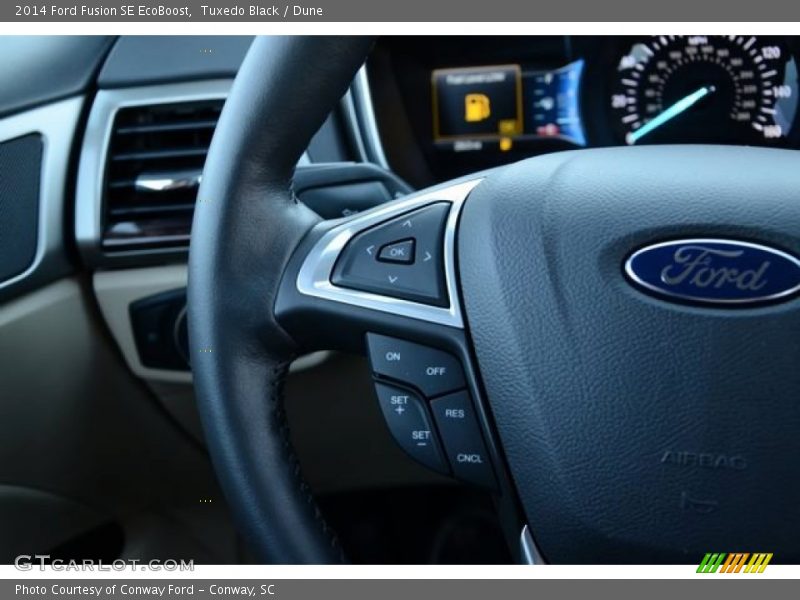 Tuxedo Black / Dune 2014 Ford Fusion SE EcoBoost