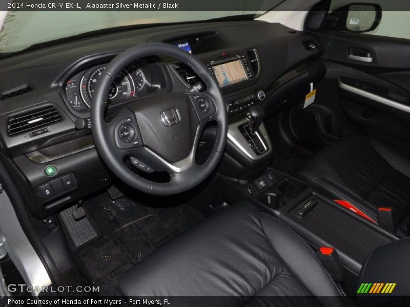 Alabaster Silver Metallic / Black 2014 Honda CR-V EX-L