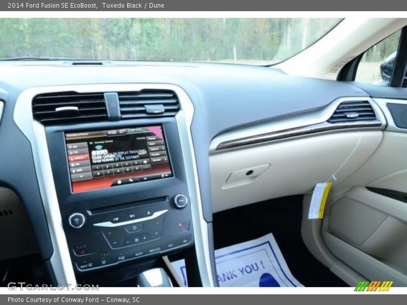 Tuxedo Black / Dune 2014 Ford Fusion SE EcoBoost