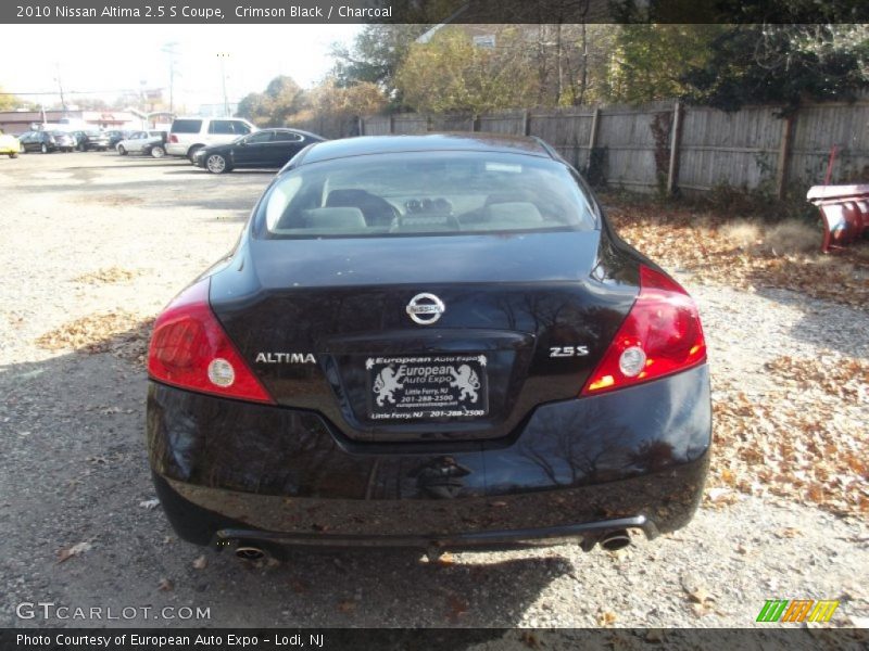 Crimson Black / Charcoal 2010 Nissan Altima 2.5 S Coupe