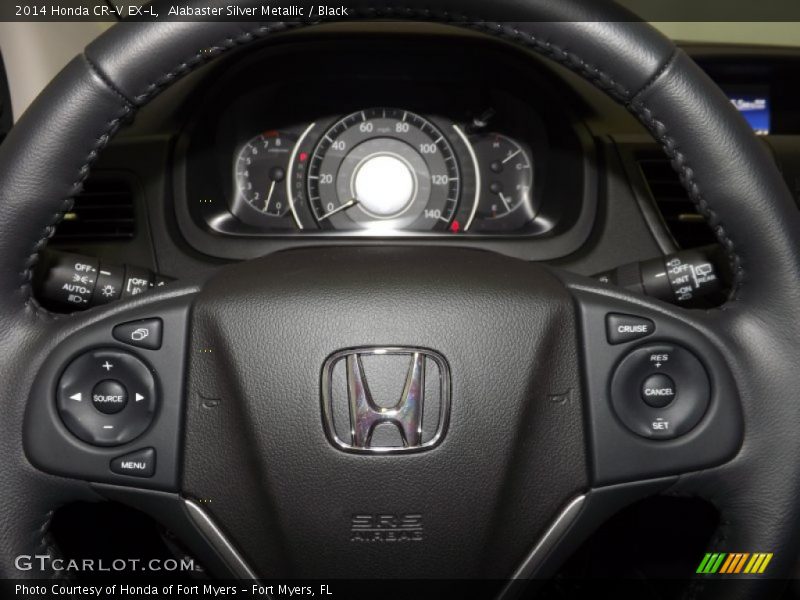 Alabaster Silver Metallic / Black 2014 Honda CR-V EX-L