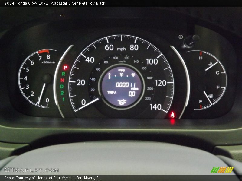 Alabaster Silver Metallic / Black 2014 Honda CR-V EX-L