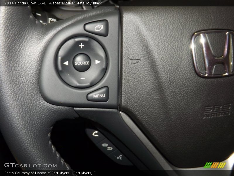 Alabaster Silver Metallic / Black 2014 Honda CR-V EX-L