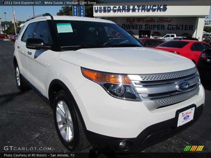 White Suede / Medium Light Stone 2011 Ford Explorer XLT