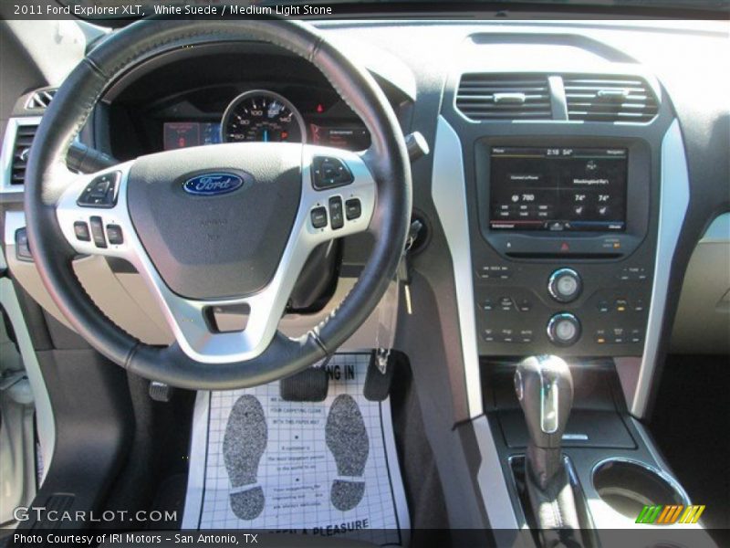 White Suede / Medium Light Stone 2011 Ford Explorer XLT