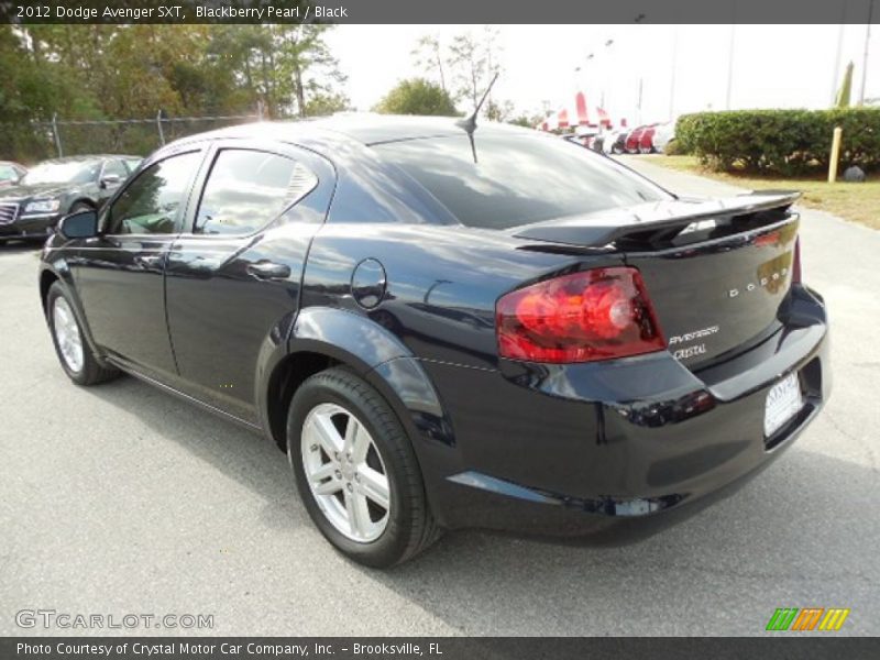 Blackberry Pearl / Black 2012 Dodge Avenger SXT