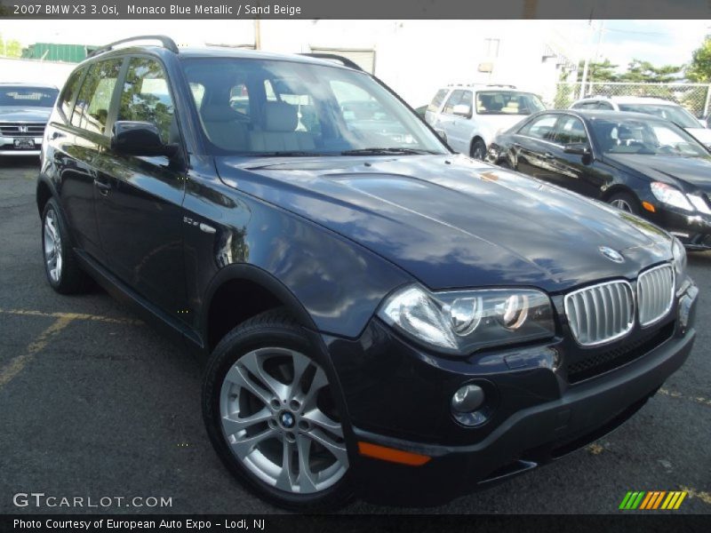 Monaco Blue Metallic / Sand Beige 2007 BMW X3 3.0si