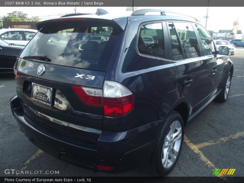 Monaco Blue Metallic / Sand Beige 2007 BMW X3 3.0si