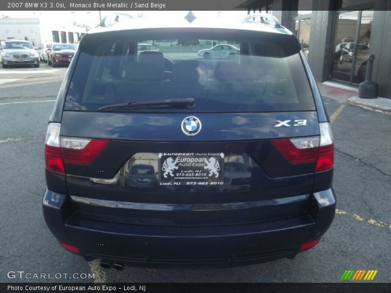 Monaco Blue Metallic / Sand Beige 2007 BMW X3 3.0si