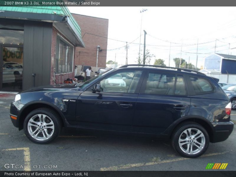 Monaco Blue Metallic / Sand Beige 2007 BMW X3 3.0si