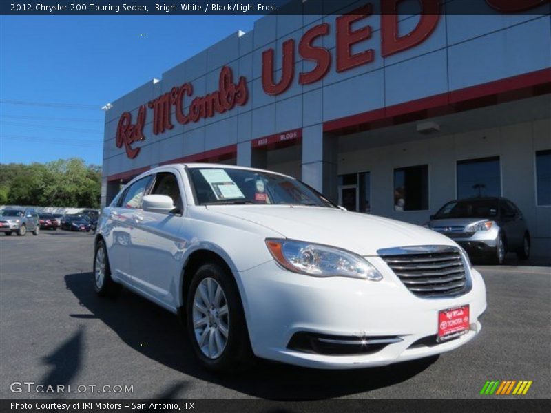 Bright White / Black/Light Frost 2012 Chrysler 200 Touring Sedan