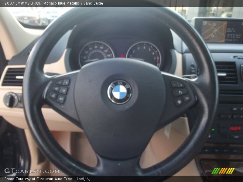 Monaco Blue Metallic / Sand Beige 2007 BMW X3 3.0si