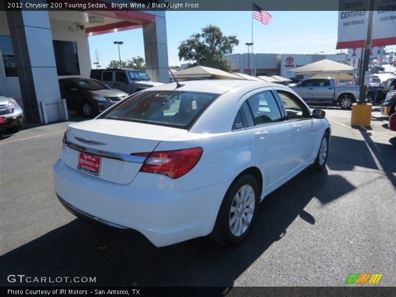 Bright White / Black/Light Frost 2012 Chrysler 200 Touring Sedan