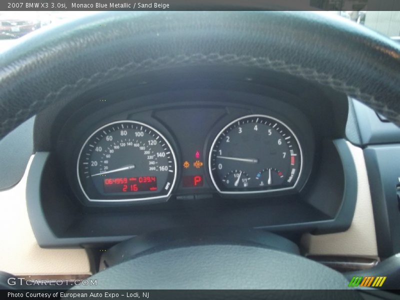 Monaco Blue Metallic / Sand Beige 2007 BMW X3 3.0si