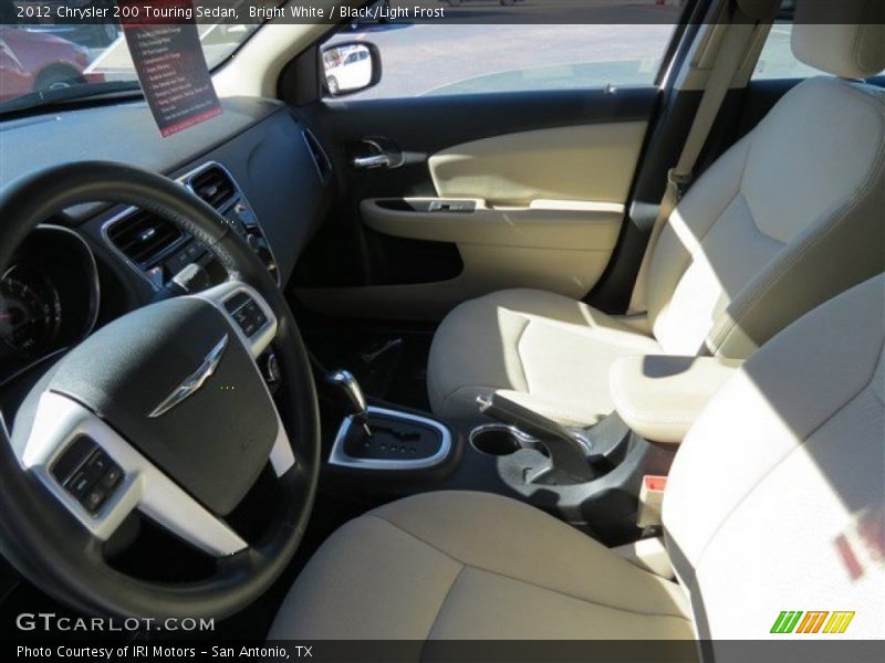 Bright White / Black/Light Frost 2012 Chrysler 200 Touring Sedan