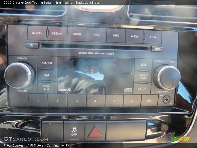 Bright White / Black/Light Frost 2012 Chrysler 200 Touring Sedan
