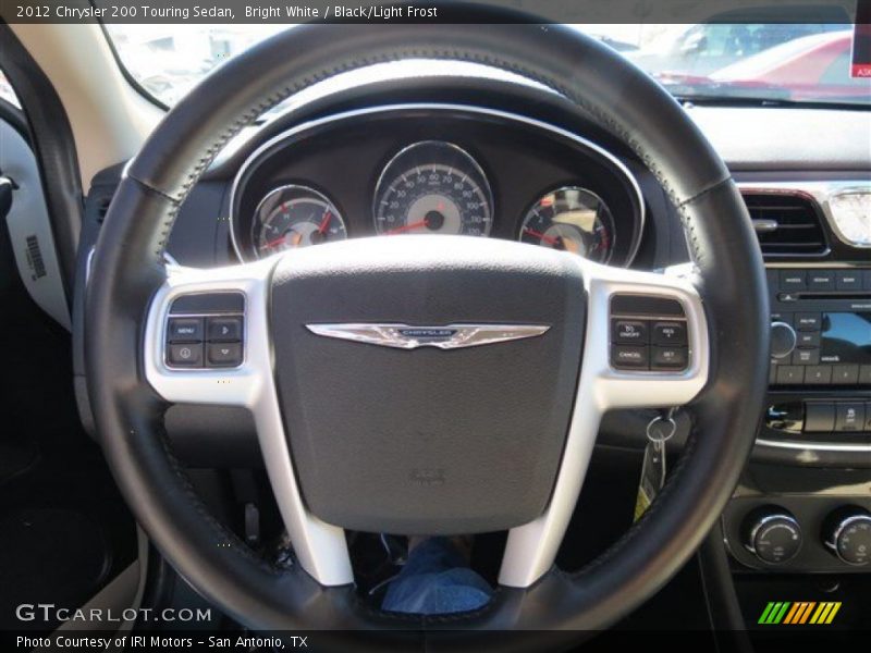 Bright White / Black/Light Frost 2012 Chrysler 200 Touring Sedan