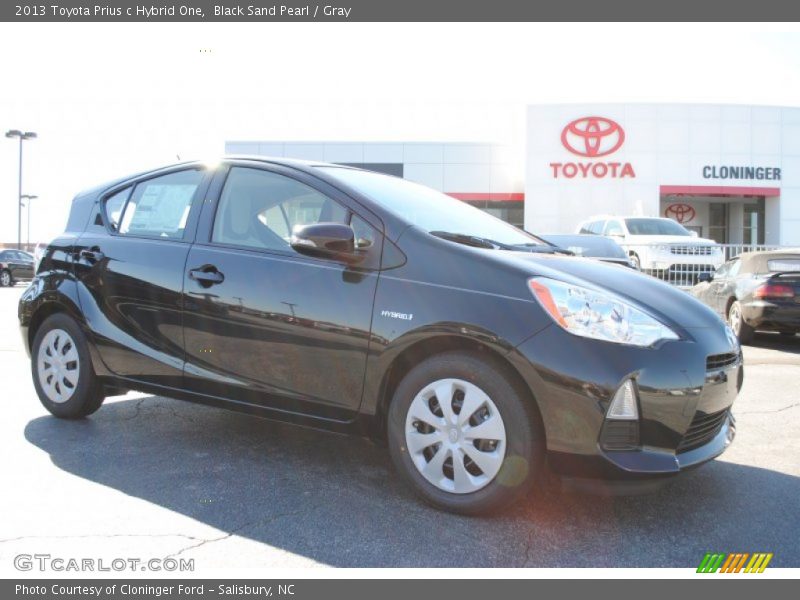 Black Sand Pearl / Gray 2013 Toyota Prius c Hybrid One