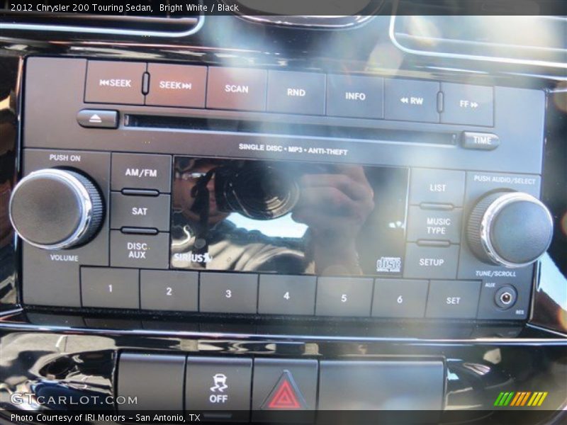 Bright White / Black 2012 Chrysler 200 Touring Sedan