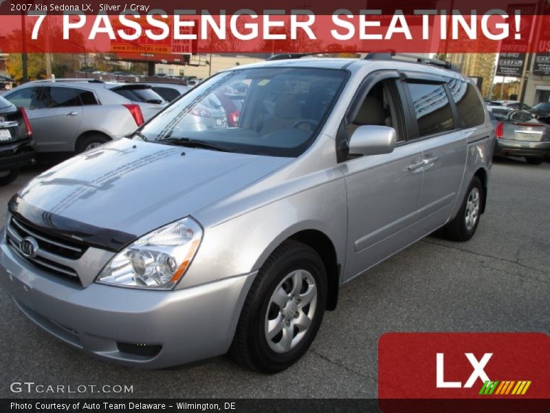 Silver / Gray 2007 Kia Sedona LX