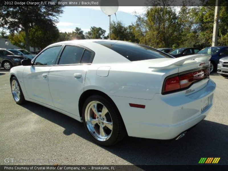 Bright White / Black/Red 2012 Dodge Charger R/T Plus