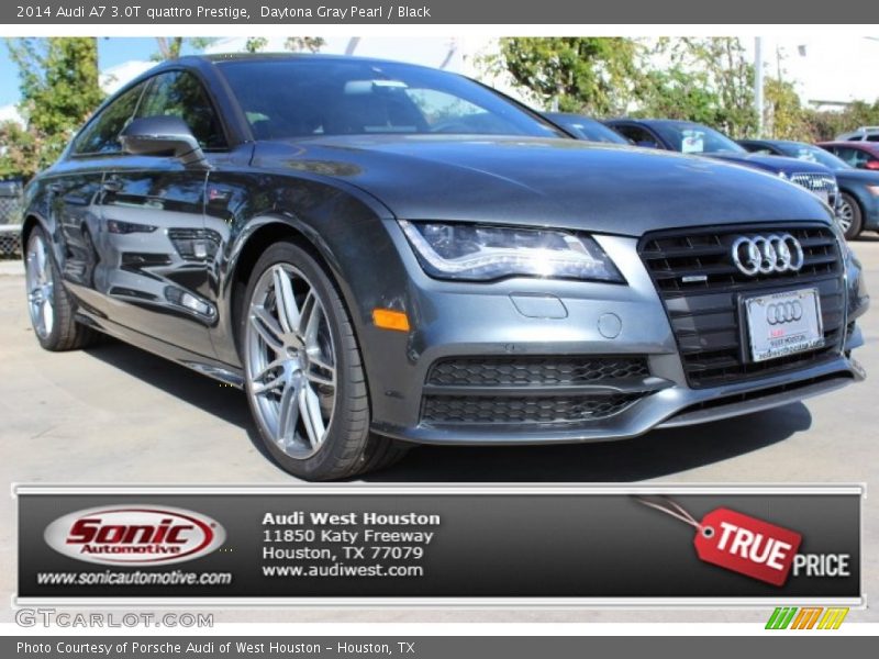 Daytona Gray Pearl / Black 2014 Audi A7 3.0T quattro Prestige