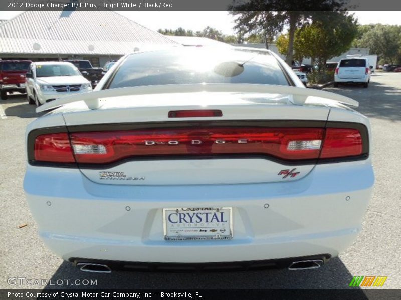 Bright White / Black/Red 2012 Dodge Charger R/T Plus