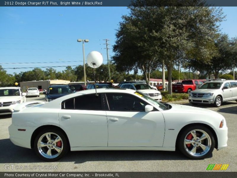 Bright White / Black/Red 2012 Dodge Charger R/T Plus
