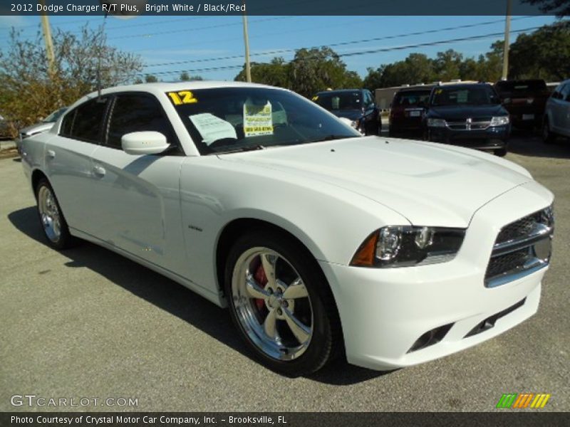 Bright White / Black/Red 2012 Dodge Charger R/T Plus