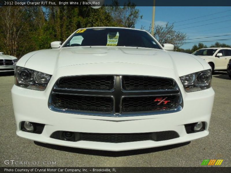 Bright White / Black/Red 2012 Dodge Charger R/T Plus