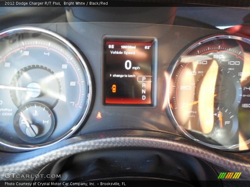 Bright White / Black/Red 2012 Dodge Charger R/T Plus