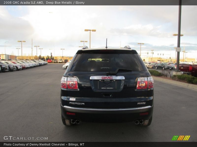 Deep Blue Metallic / Ebony 2008 GMC Acadia SLE AWD
