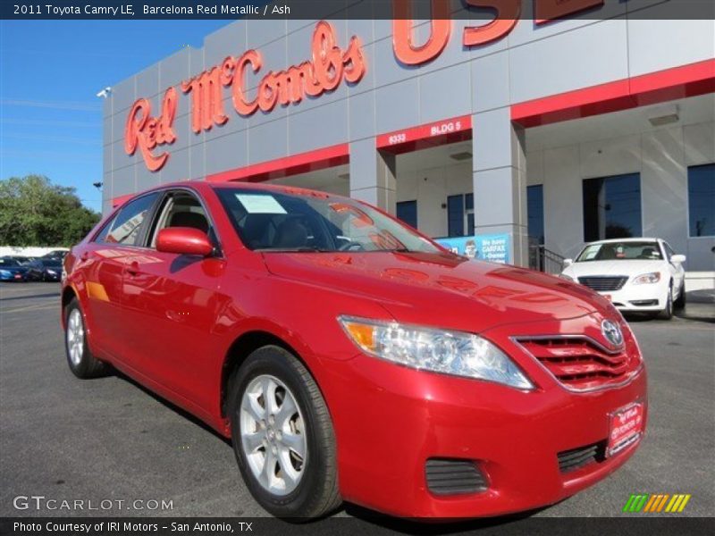 Barcelona Red Metallic / Ash 2011 Toyota Camry LE