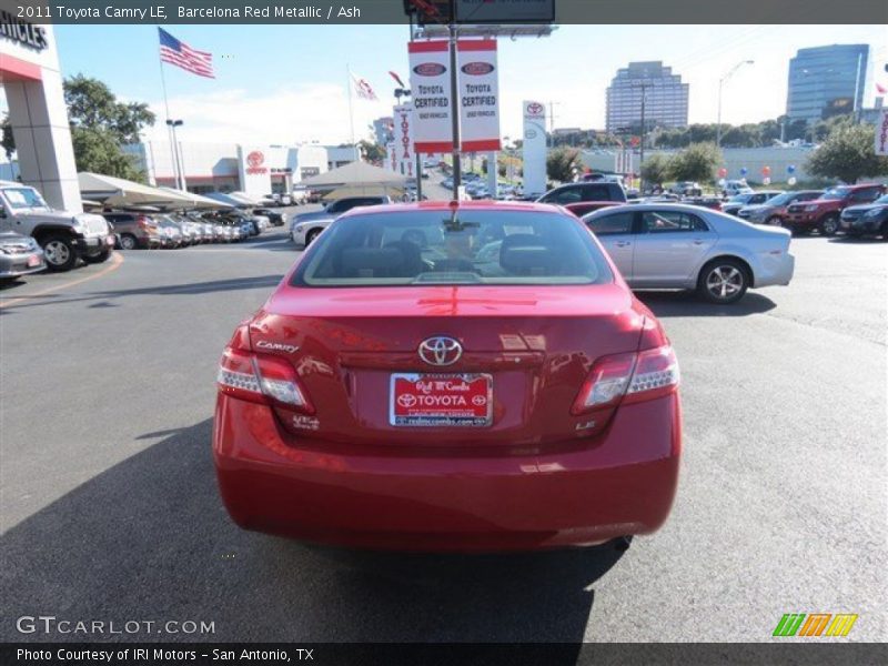 Barcelona Red Metallic / Ash 2011 Toyota Camry LE