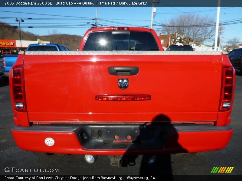 Flame Red / Dark Slate Gray 2005 Dodge Ram 3500 SLT Quad Cab 4x4 Dually