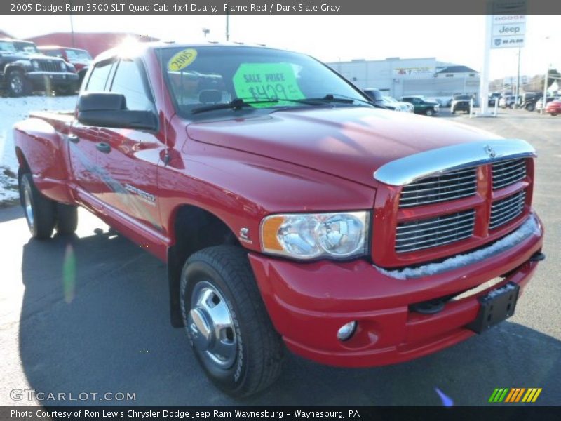 Flame Red / Dark Slate Gray 2005 Dodge Ram 3500 SLT Quad Cab 4x4 Dually