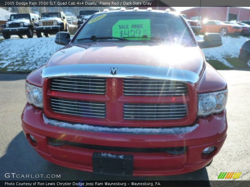 Flame Red / Dark Slate Gray 2005 Dodge Ram 3500 SLT Quad Cab 4x4 Dually