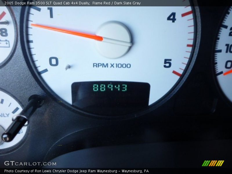 Flame Red / Dark Slate Gray 2005 Dodge Ram 3500 SLT Quad Cab 4x4 Dually