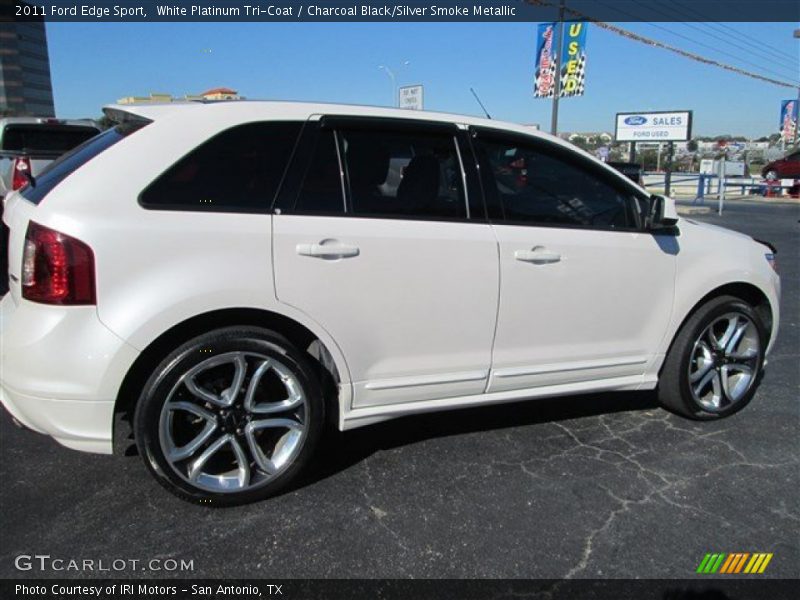 White Platinum Tri-Coat / Charcoal Black/Silver Smoke Metallic 2011 Ford Edge Sport