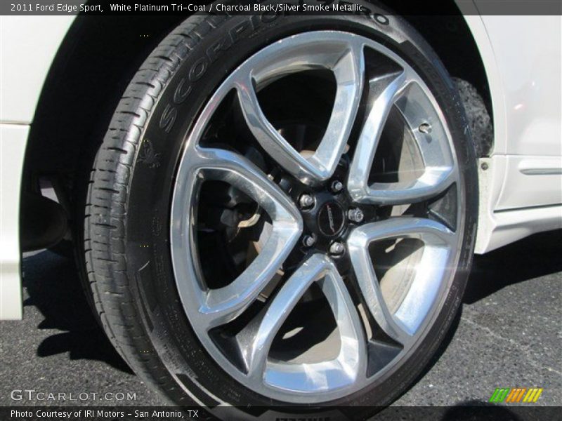 White Platinum Tri-Coat / Charcoal Black/Silver Smoke Metallic 2011 Ford Edge Sport