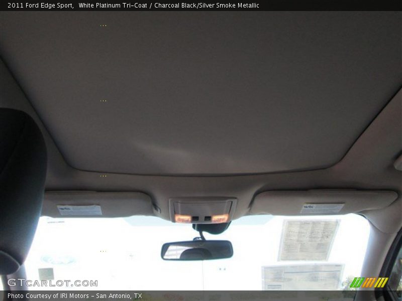 White Platinum Tri-Coat / Charcoal Black/Silver Smoke Metallic 2011 Ford Edge Sport