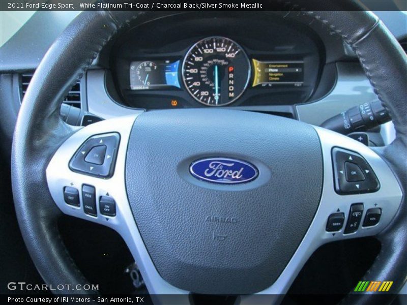 White Platinum Tri-Coat / Charcoal Black/Silver Smoke Metallic 2011 Ford Edge Sport