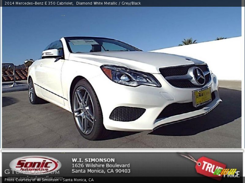 Diamond White Metallic / Grey/Black 2014 Mercedes-Benz E 350 Cabriolet