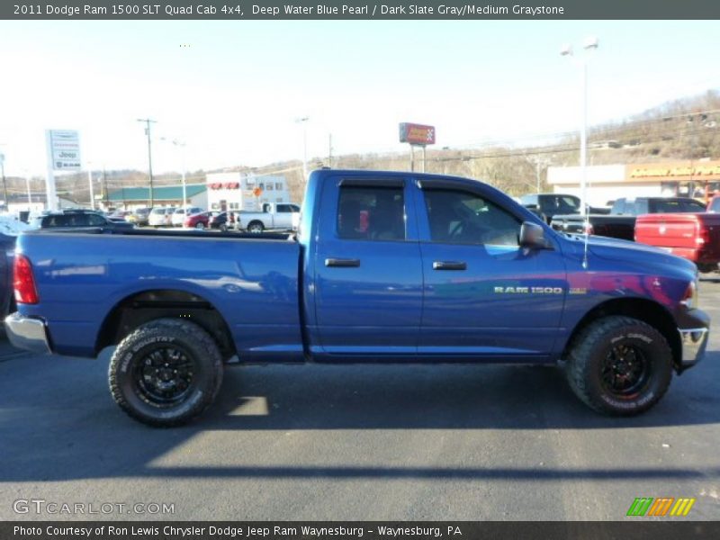 Deep Water Blue Pearl / Dark Slate Gray/Medium Graystone 2011 Dodge Ram 1500 SLT Quad Cab 4x4